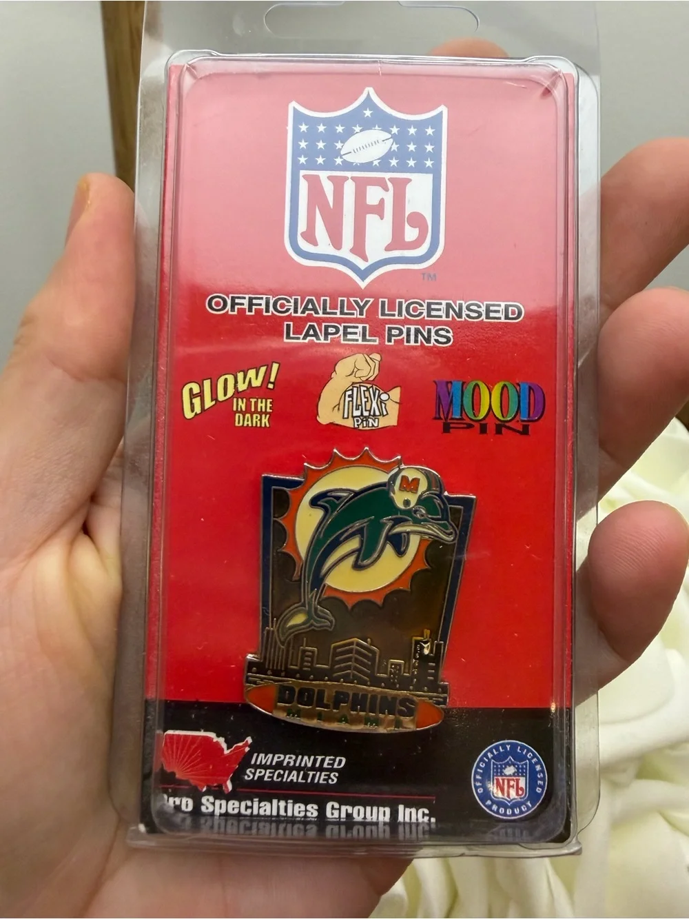 NFL Miami Dolphins Enamel Logo Pin - Teal, Orange & Navy